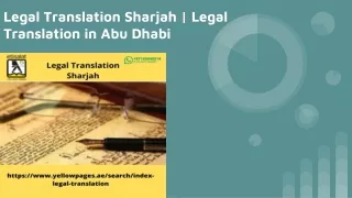 Legal Translation Sharjah | Legal Translation in Abu Dhabi