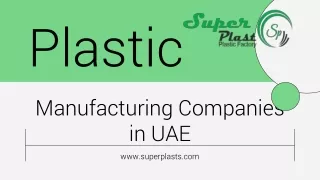 Plastic Manufacturing Companies UAE