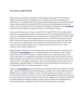 the truth about jquery flipbook