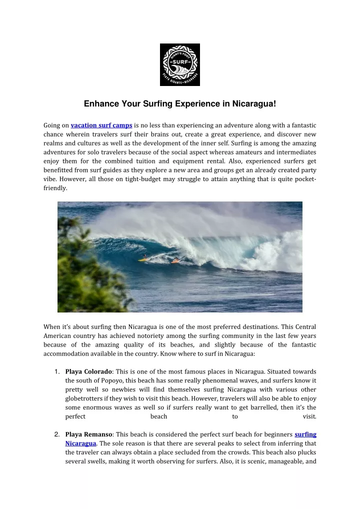 enhance your surfing experience in nicaragua