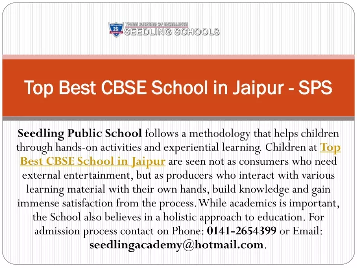 top best cbse school in jaipur sps