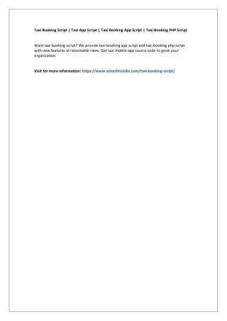 Taxi Booking Script | Taxi App Script | Taxi Booking App Script | Taxi Booking P