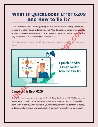 what is quickbooks error 6209 and how to fix it