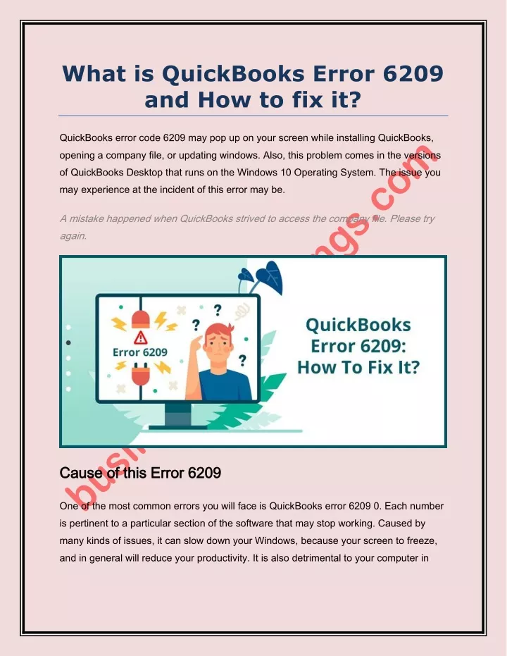 what is quickbooks error 6209 and how to fix it