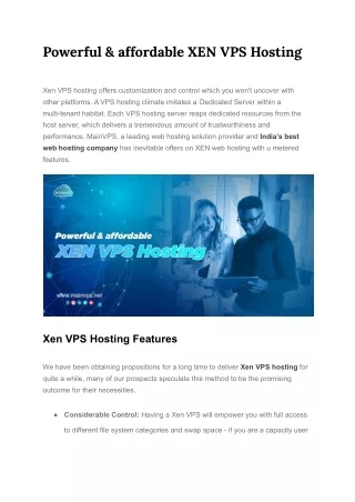 powerful affordable xen vps hosting