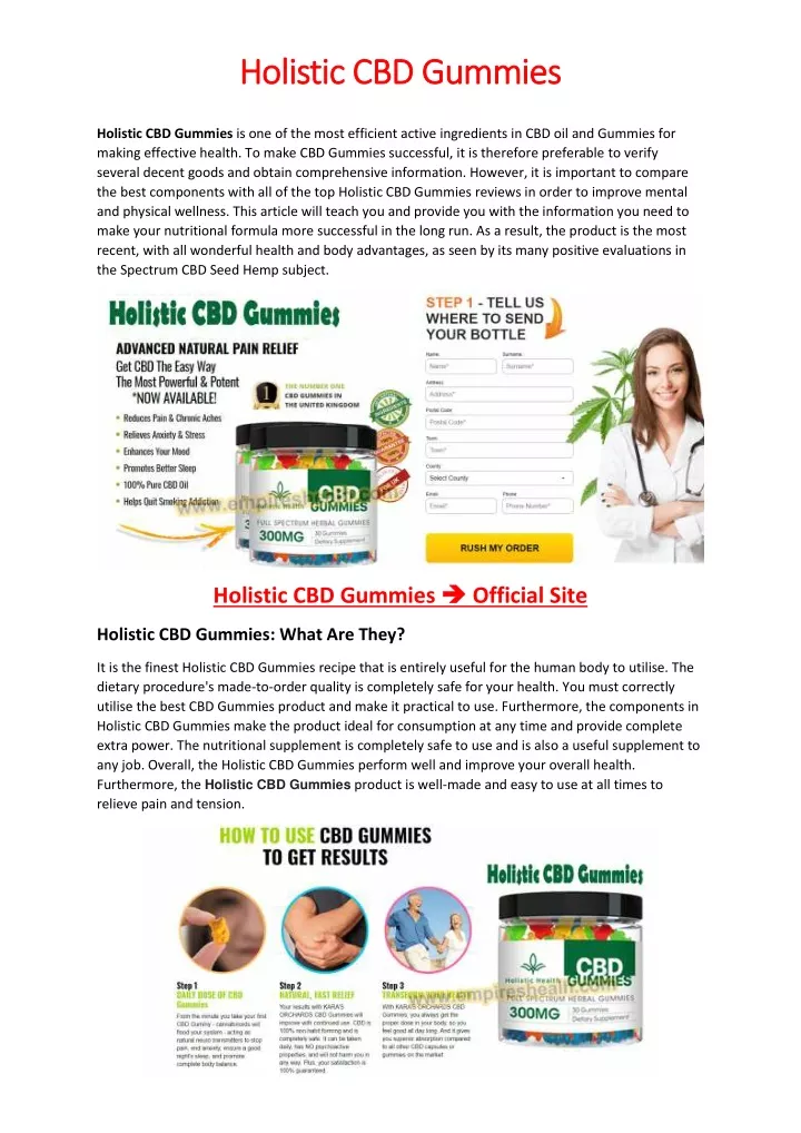 holistic cbd gummies holistic cbd gummies