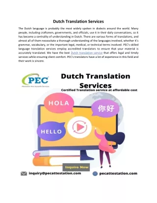 Dutch Translation Services