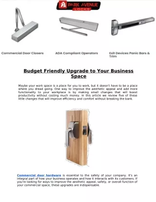 budget friendly upgrade to your business space