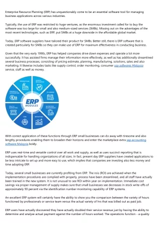 enterprise resource planning