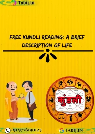 Free kundli Reading: A brief description of life
