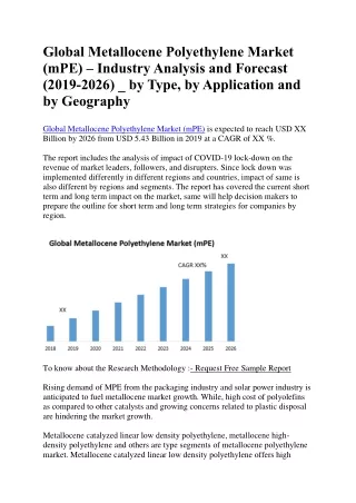 global metallocene polyethylene market