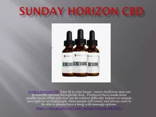 sunday horizon cbd easy fit to your house many