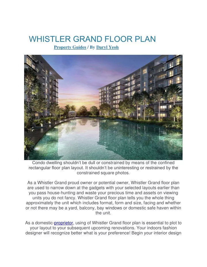 whistler grand floor plan property guides