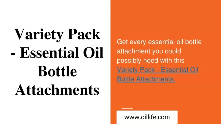 variety pack essential oil bottle attachments