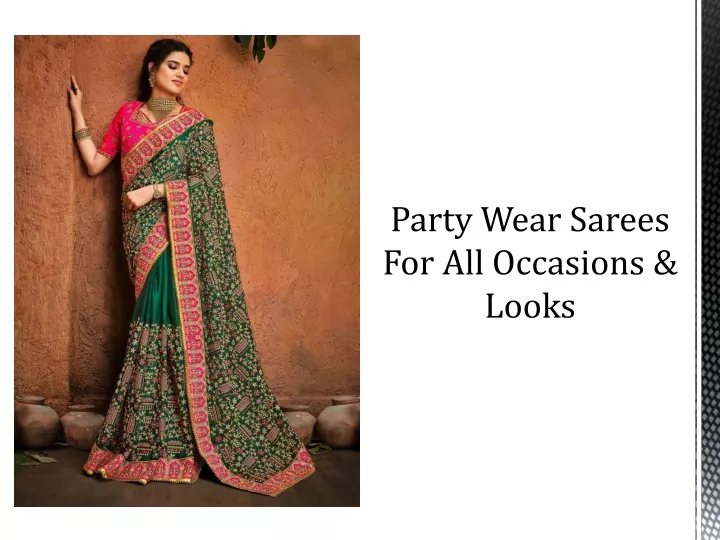 party wear sarees for all occasions looks