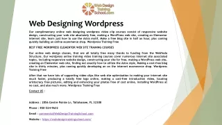 web designing wordpress