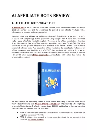 ai affiliate bots review