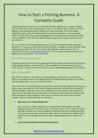 how to start a printing business a complete guide