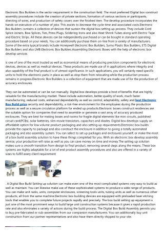 electronic box builders is the sector requirement