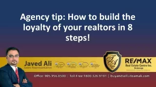 Agency tip-How to build the loyalty of your realtors in 8 steps