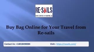 Buy Bag Online for Your Travel from Re-sails