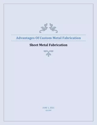 Best Sheet Metal Fabricator