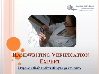 handwriting verification expert