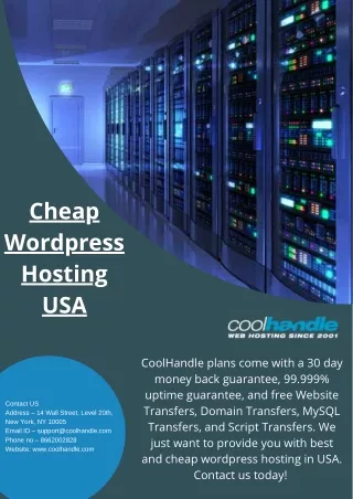 cheap wordpress hosting usa