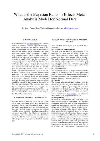 what is the bayesian random effects meta analysis