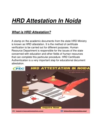 hrd attestation in noida