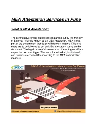 MEA Attestation Services in Pune