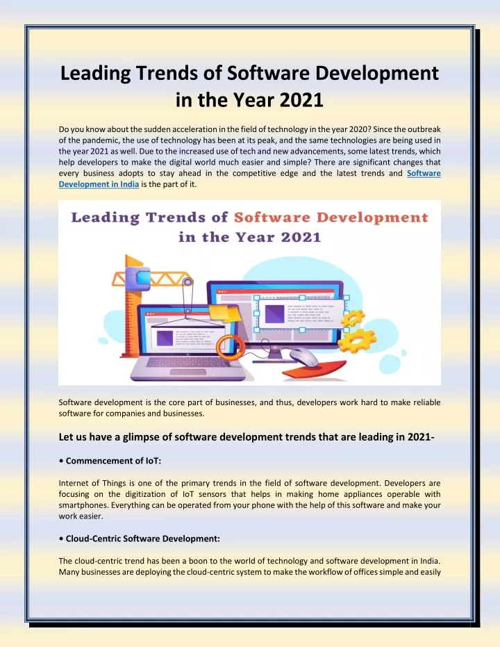 leading trends of software development