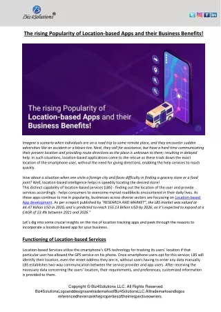 the rising popularity of location based apps