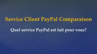 Service Client Paypal