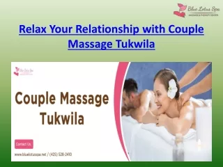 Couple Massage Tukwila WA