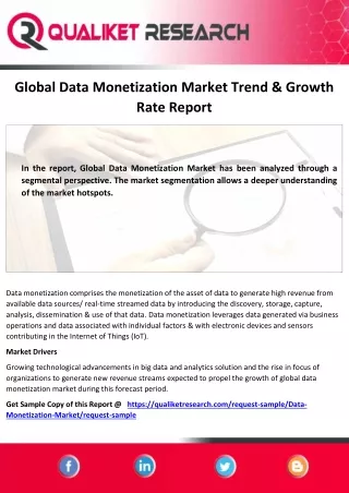 global data monetization market trend growth rate