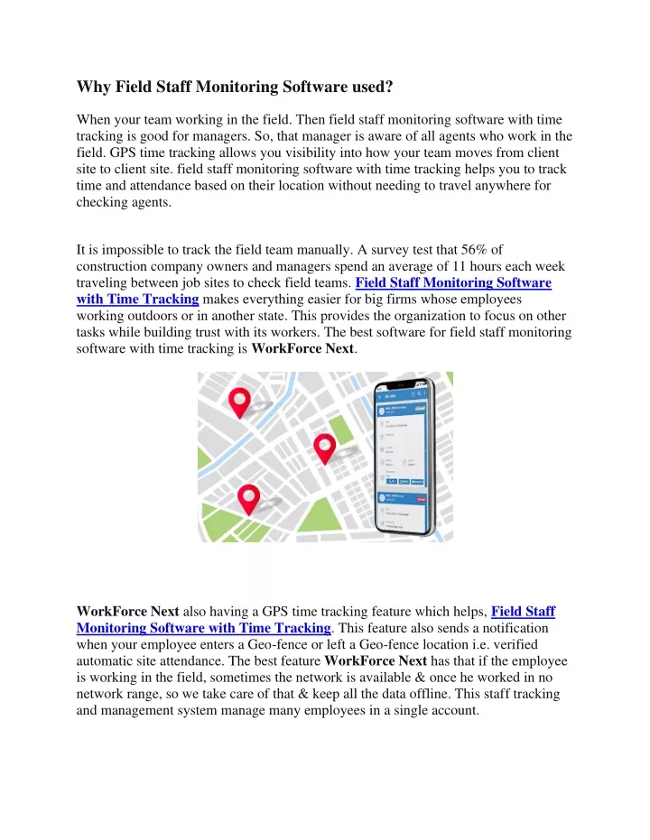 why field staff monitoring software used