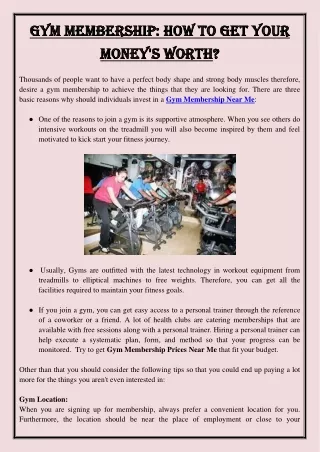 gym membership how to get your gym membership