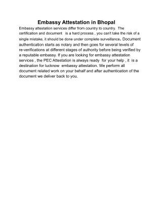 embassy attestation in bhopal embassy attestation