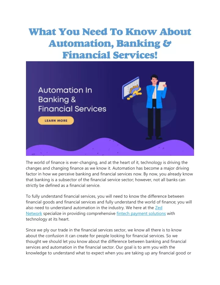 what you need to know about automation banking