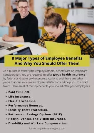 8 Major Types of Employee Benefits And Why You Should Offer Them