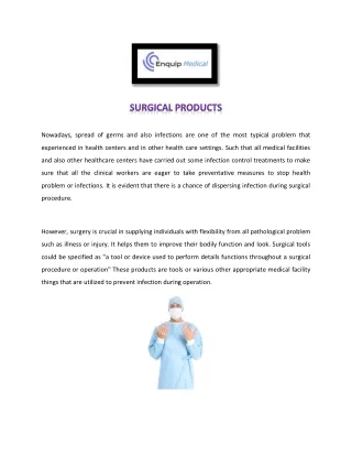 Sterile Surgical Gowns UK - Enquip Medical