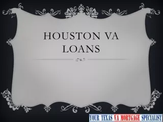 Houston VA loans