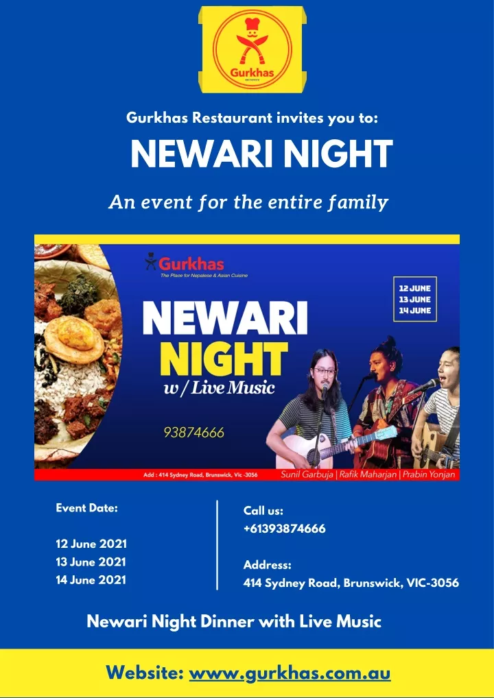 gurkhas restaurant invites you to newari night