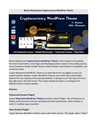 bitcoin responsive cryptocurrency wordpress theme