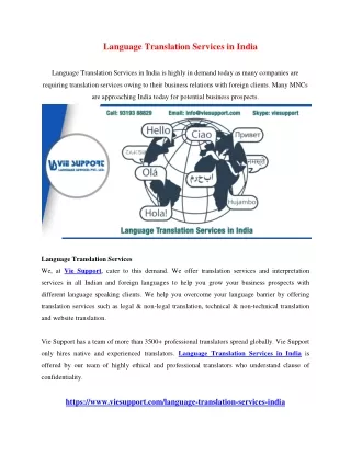 Language Translation Services in India