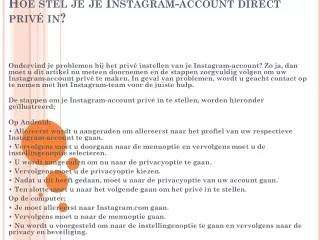 Instagram Klantenservice Nederland online helper voor uw problemen