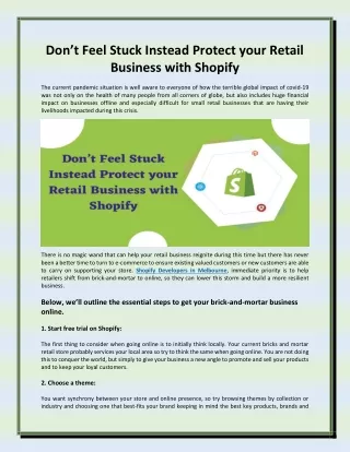 don t feel stuck instead protect your retail