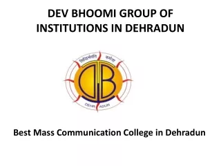 Mass Communication College in Dehradun PDF