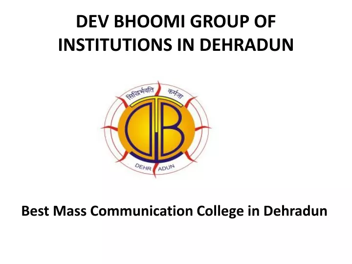 dev bhoomi group of institutions in dehradun